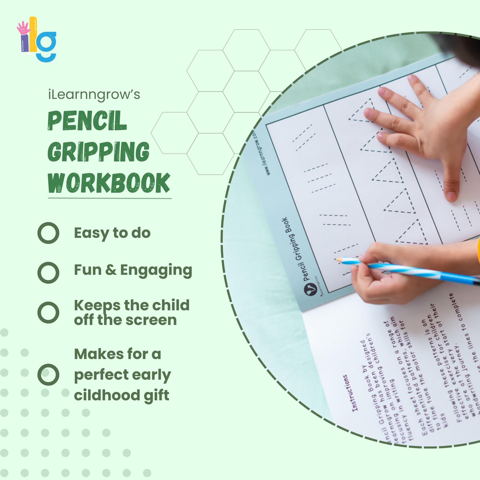 Introducing our Pencil Gripping Workbook - a carefully designed tool to support and refine a child's pencil grip and writing skills.