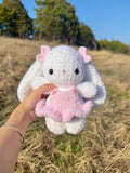 Bunny pink dress and blue