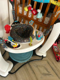 Evenflo Exersaucer jumper – fun, developmental activity center with bouncing seat, rotating toys, lights, and music for baby’s growth journey.

