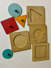 Combo of B4 BRAIN Shape Sorter / B4 BRAIN Wooden Curved Dowel