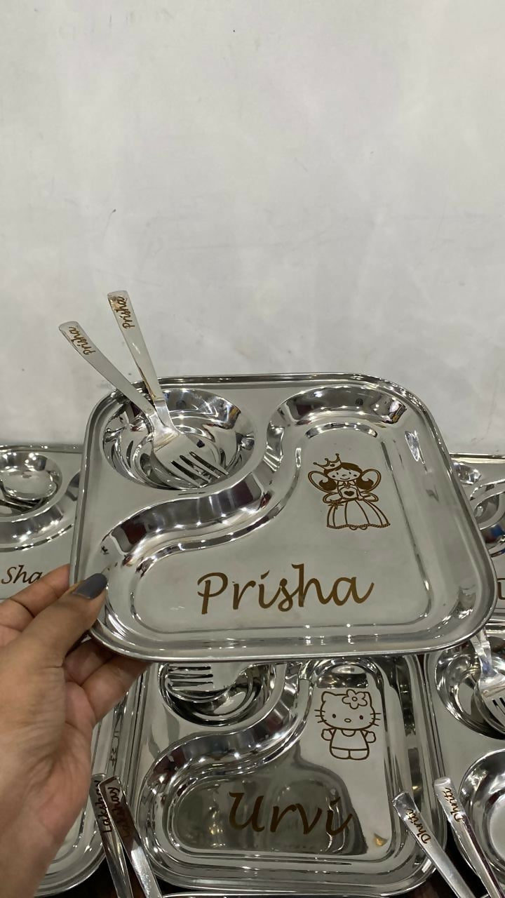 Personalised Snack 2 Partition Thali Set