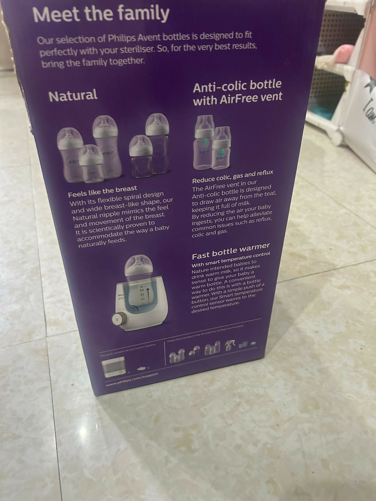 PHILIPS AVENT bottle sterilizer – quick, safe, and chemical-free sterilization for your baby’s essentials.

