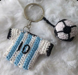 Football And Jersey Combo Keychain