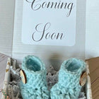 Baby Booties with Customised Printed Greeting Card – Adorable Gift Set for Newborns