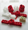 Crochet baby booties and headband