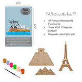 World Monuments flashcards with Activity with Wooden Monuments - PyaraBaby