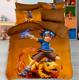 Bedding set with cartoon character and dragon design 