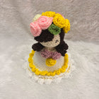 Crochet reversible doll flower bouquet.