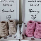 Baby Booties with Customised Printed Greeting Card – Adorable Gift Set for Newborns
