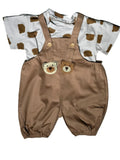 Baby romper with bear designs on a white background