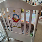 Wooden Baby Crib with Storage, Mattress & Bumper