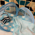 Protect and entertain your baby with our versatile Bed with Mosquito Net – converts into a play gym with engaging toys for safe sleep and fun playtime.