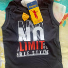 CITYBOY Dress with Sleeveless TShirt (Black), Red cotton jacket (Half Sleeves) and Printed Nicker - PyaraBaby