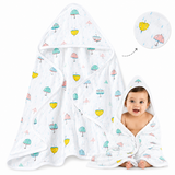 Muslin Cotton Hooded Towel | 70X70 Cm | Single Layer Towel