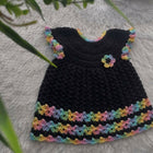 Black crocheted dress 