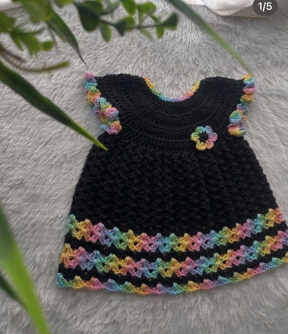 Black crocheted dress 