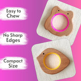 Explore shapes and soothe gums with Babycov's Cute Neem Wood Teethers - natural comfort for safe and playful chewing!