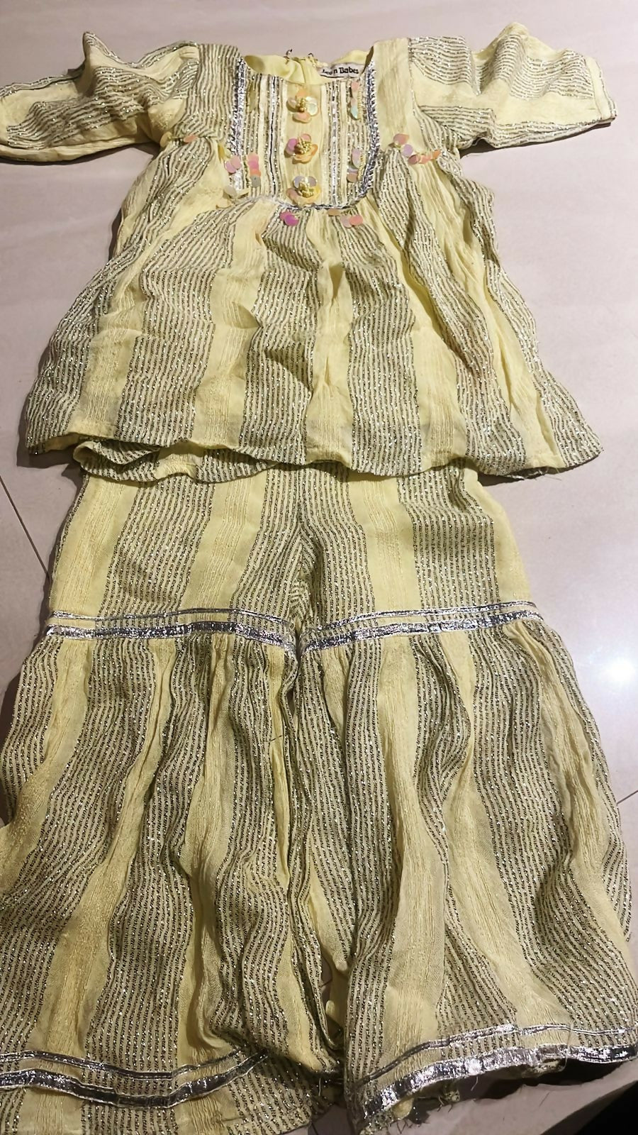 Experience traditional elegance with our Kurta and Sharara/Pant set for baby girls, designed for grace and style in every celebration.