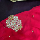 Pure georgette lehenga set for baby girls with handwork butti and matching accessories, plus a stylish baby boy kurta-pyjama set for festive elegance.