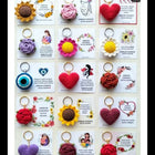 Crochet Keychain, handmade with soft yarn 