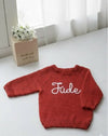 Customised Child Safe Acrylic Yarn Full Sleeves Woollen T-Shirt for Baby