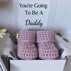 Baby Booties with Customised Printed Greeting Card – Adorable Gift Set for Newborns
