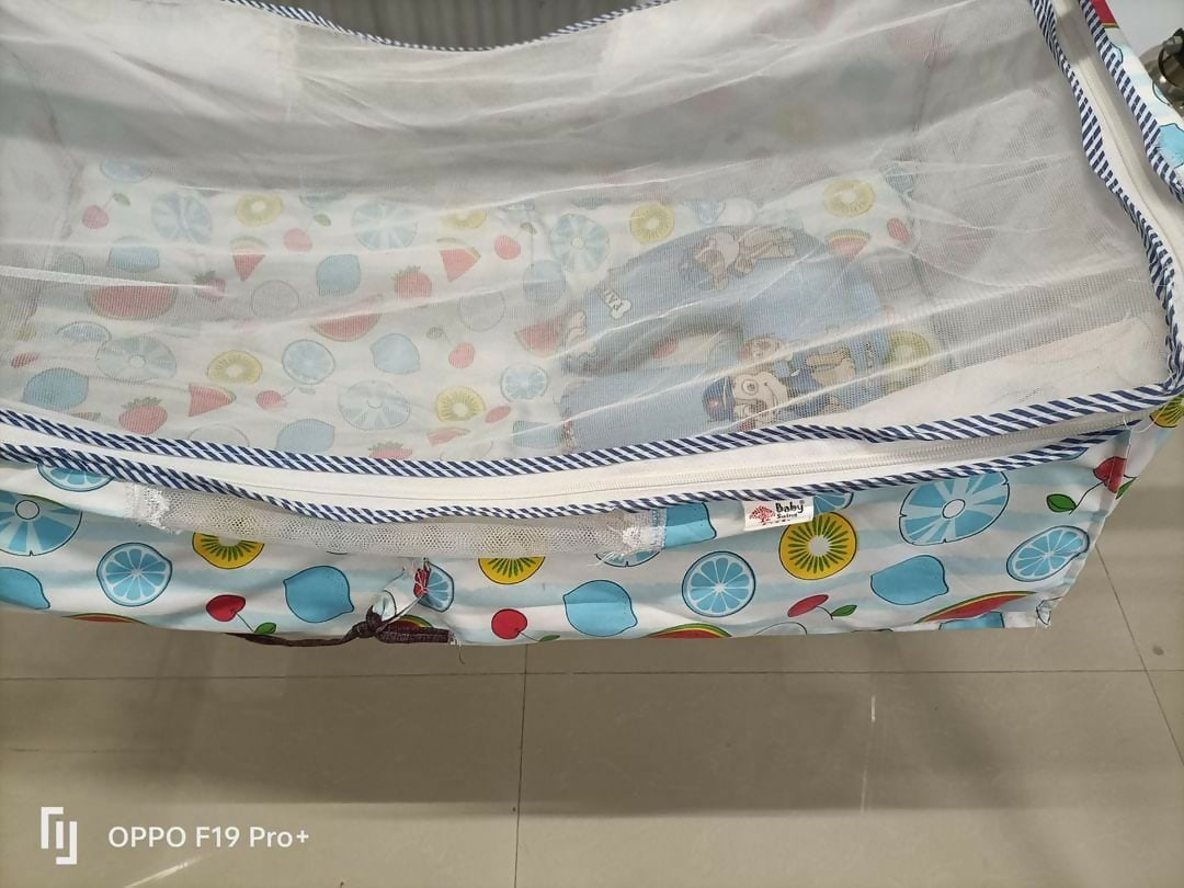 Baby Palna/Jhula with included bedding and pillow, providing a comfortable, safe, and soothing sleep environment for your little one.