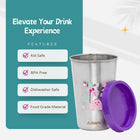 ADORE Uno Stainless Steel Tumbler with Spill Proof Lid - PyaraBaby