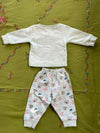 CUCUMBER Baby 100% Cotton Light Green Full Sleeves Suit(Dress). IT is A 2 - PC. Set, Contains A Pair of T-Shirt & Legging !!