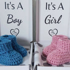 Baby Booties with Customised Printed Greeting Card – Adorable Gift Set for Newborns