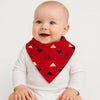 COCOSHELL Hosiery Cotton Baby V Shape Bib  Steel Snap Button Closure (Pack of 3)