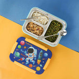 This Bento lunch box will keep your food, sandwiches, soups, beverages fresh for lunch, so you can pack your kids' lunches in the morning, and it will stay warm until lunch time 