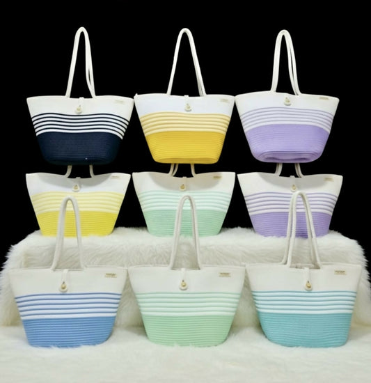 Multicolor Personalised Jute Handbag