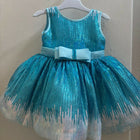 Frozen-Themed Blue Baby Frock (6–9 Months)