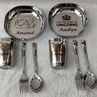 Buy Personalised Stainless Steel Snake Plate, Glass, Spoon, and Fork Set – Custom, Fun, and Durable Mealtime Set for Kids

