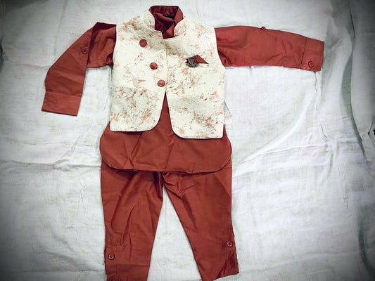Nehru Jacket Set – Timeless ethnic style for boys and men, perfect for festive and formal occasions.

