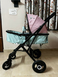 LIFELONG  Baby Stroller/Pram, Pink & green/ Travel system with car seat 