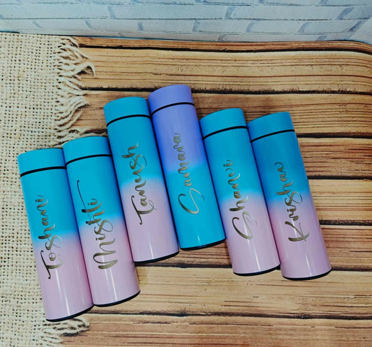 Personalized Rainbow Temperature Bottle – Stylish, Smart & Travel-Friendly