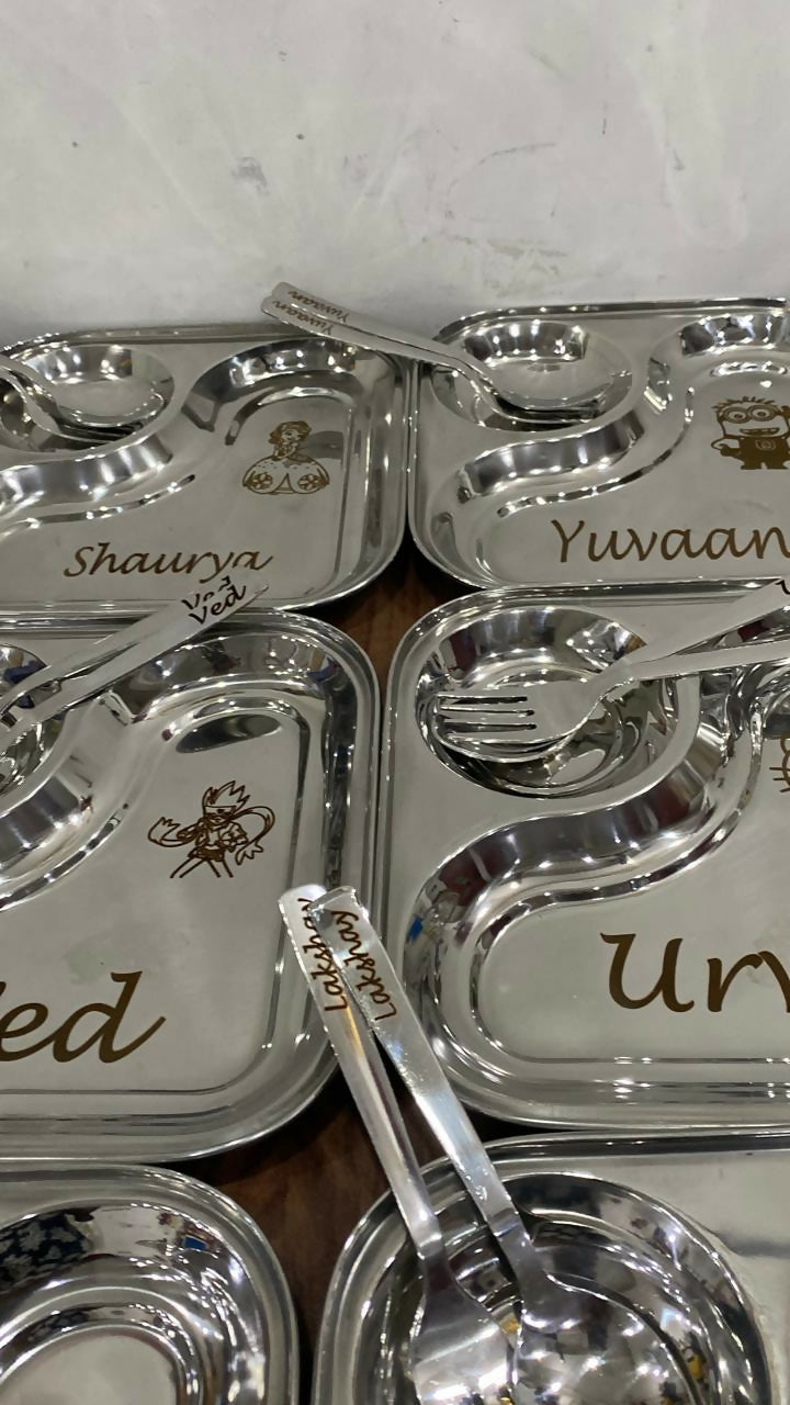 Personalised Snack 2 Partition Thali Set