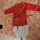 Explore the Cotton Radhe Krishna Dhoti Kurta, offering soft, breathable fabric and traditional style with intricate embroidery, perfect for festive and cultural occasions.