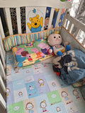 Wooden Baby Crib with Storage, Mattress & Bumper