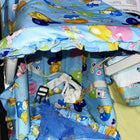 Child's backpack with cartoon design on a table