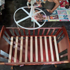 BABYHUG Florence 3 in 1 Rocking Cot/Crib Cum Junior Bed (Cherry)