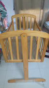 BABYHUG Joy Wooden Cradle with Mosquito Net