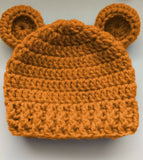 Crochet bear beanie for babies