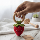 Strawberry rattle for baby