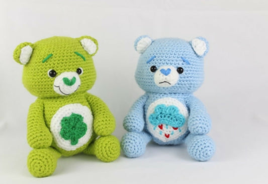 Crochet bear soft toy set