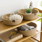 COTTON ROPE WOVEN STORAGE BASKET SET (3 PCS – ROUND)