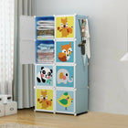 8 Door Plastic Wardrobe for Small Cupboard ( 28×14×56 inch ) - PP Wardrobe