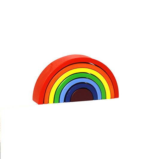 Enhance your child's development with the Classic Rainbow Stacking and Nesting Toy – a versatile and educational toy for fine motor skills, spatial recognition, and color identification.